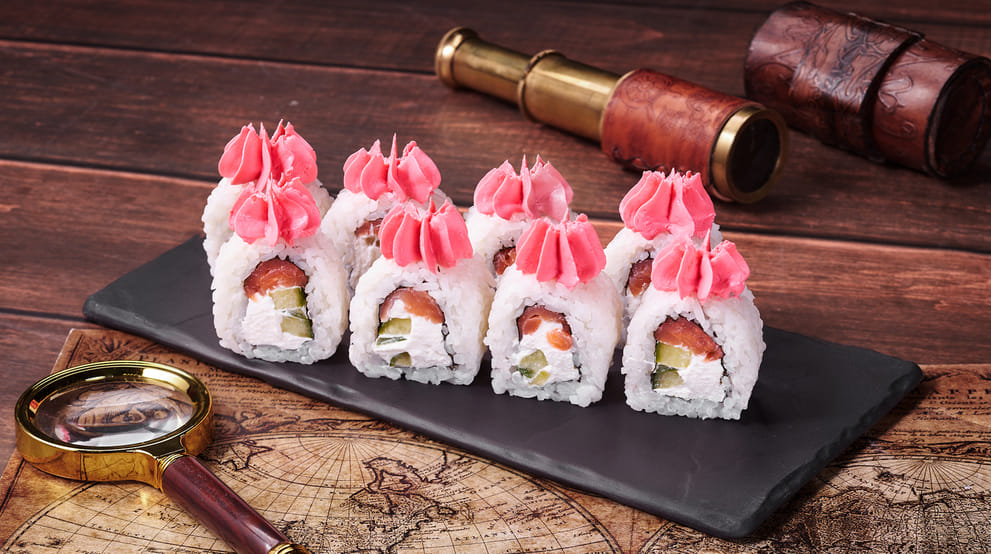 Блюдо Ролл Голландский с лососем меню Мир Суши Ролл Голландский с лососем - Роллы - Мир Суши, Нижнекамск