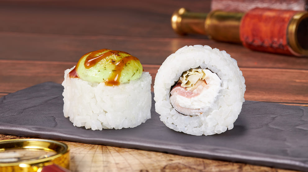 Блюдо Ролл Пермский с беконом меню Мир Суши Ролл Пермский с беконом - Роллы - Мир Суши, Барнаул