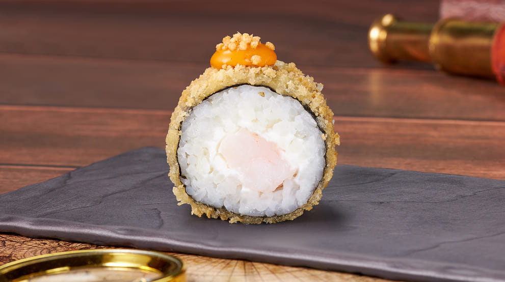 Блюдо Ролл Бирменский темпура с креветкой меню Мир Суши Ролл Бирменский темпура с креветкой - Роллы - Мир Суши, Новый Уренгой